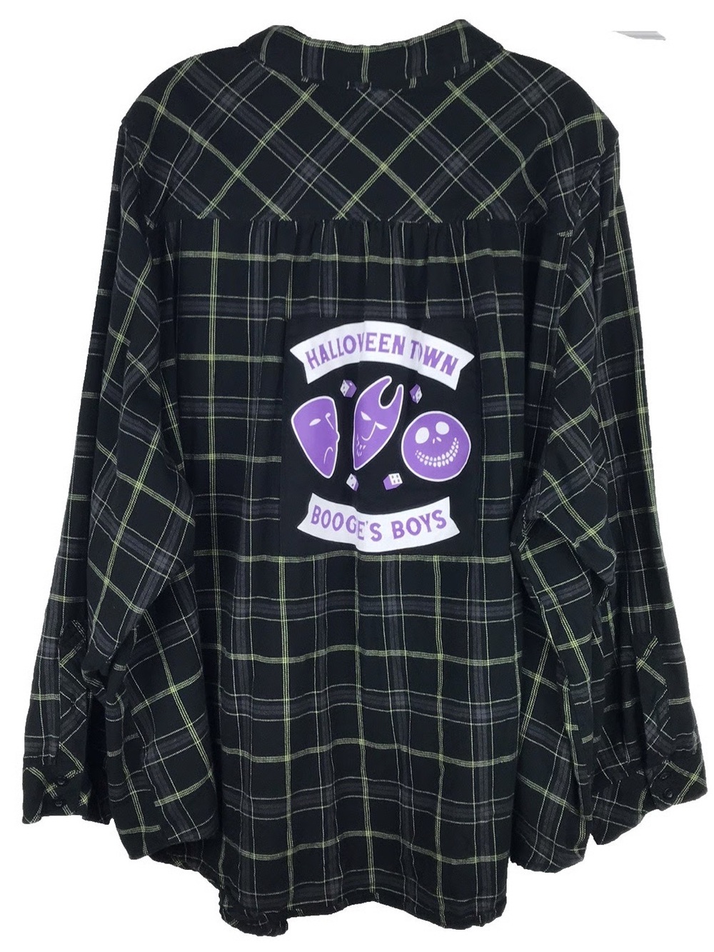 Disney Black Plaid Long-Sleeve Button-Down Shirt - Picture 2 of 5